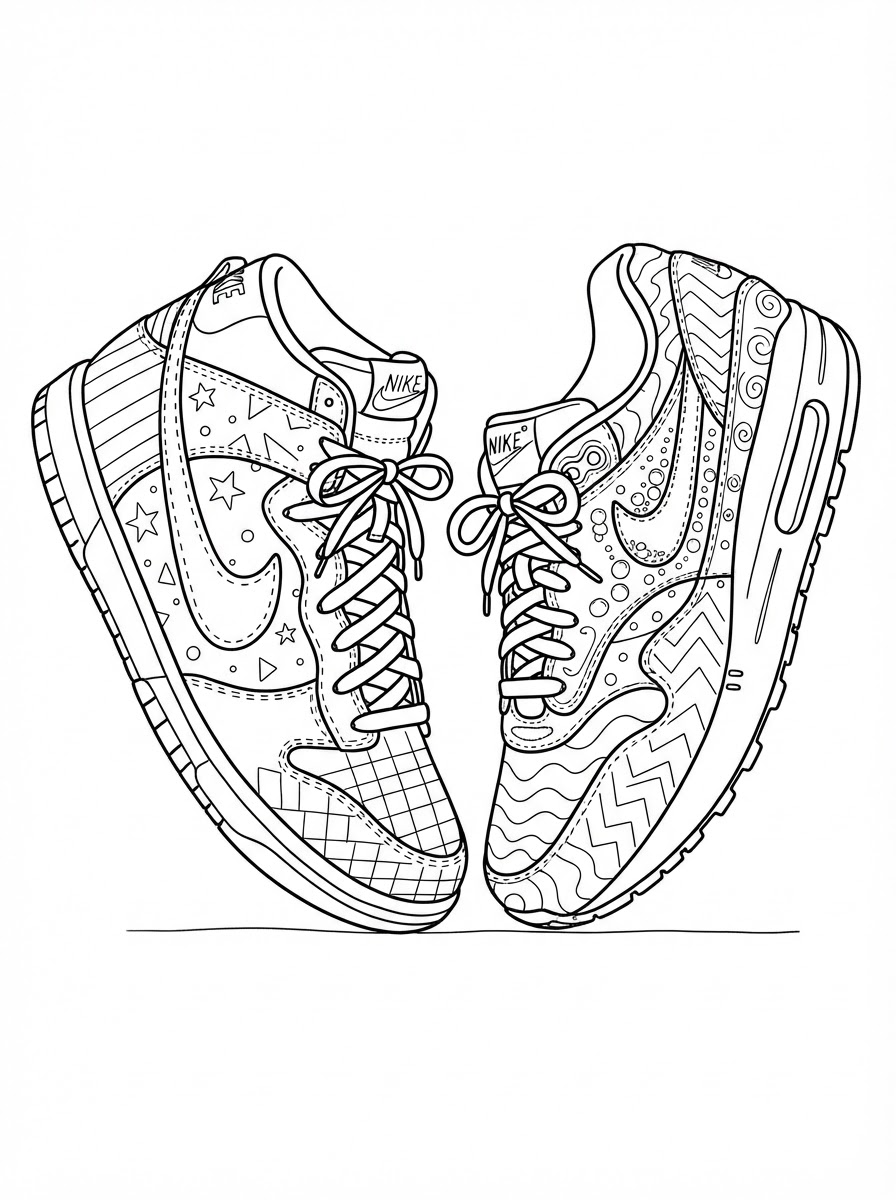 immagine da colorare Scarpa Nike 1