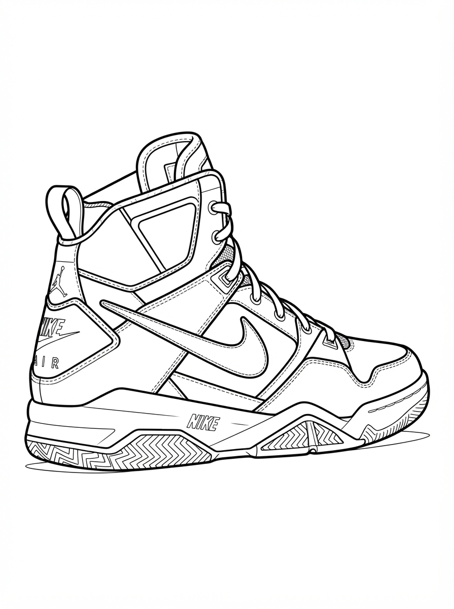 Scarpa Nike da colorare per bambini
