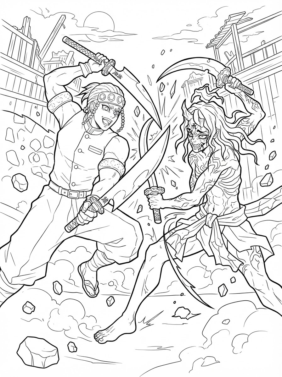 Tengen Uzui 20 Tengen Uzui da colorare pdf