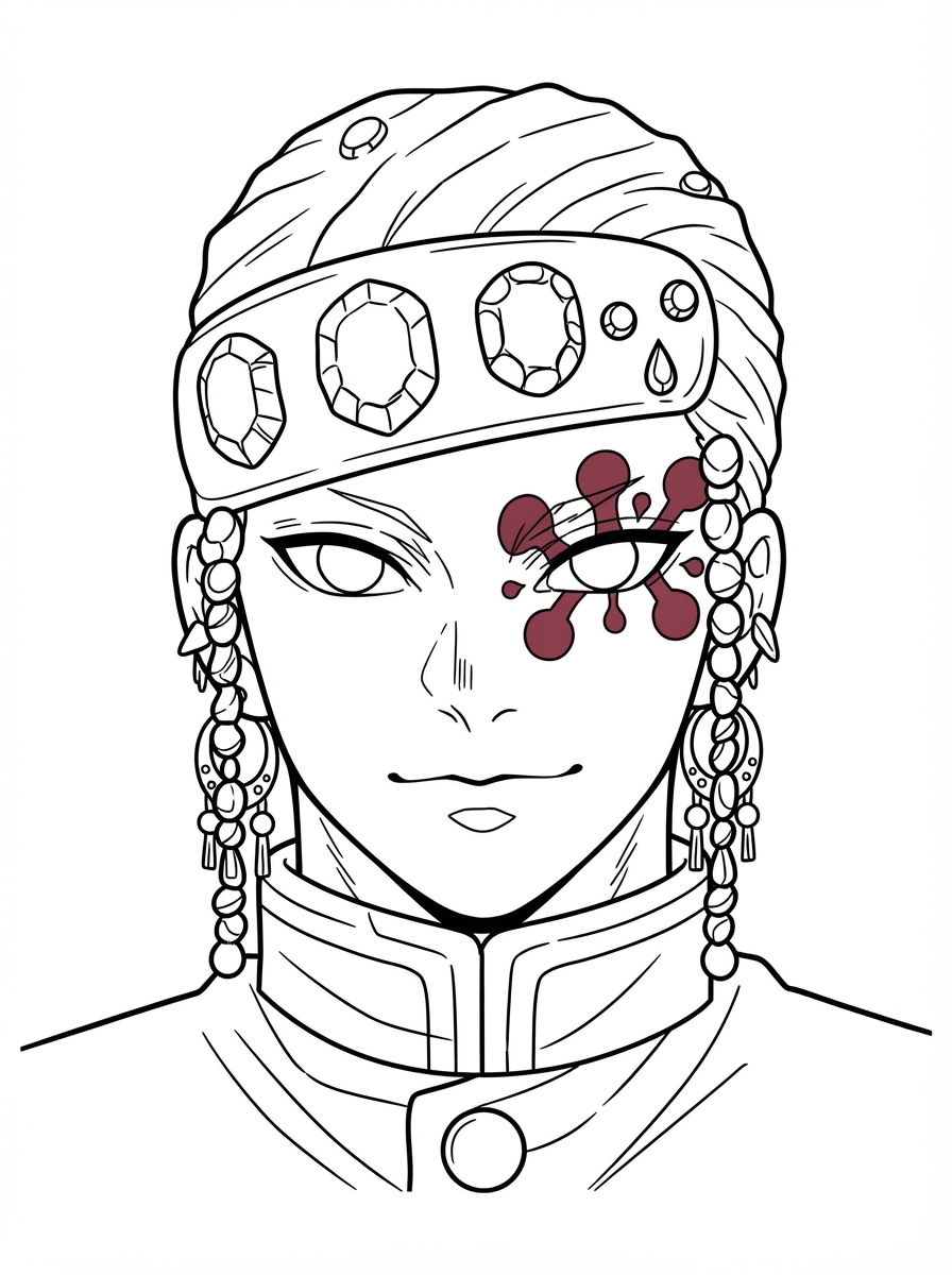 Tengen Uzui 18 Tengen Uzui disegno da colorare facile