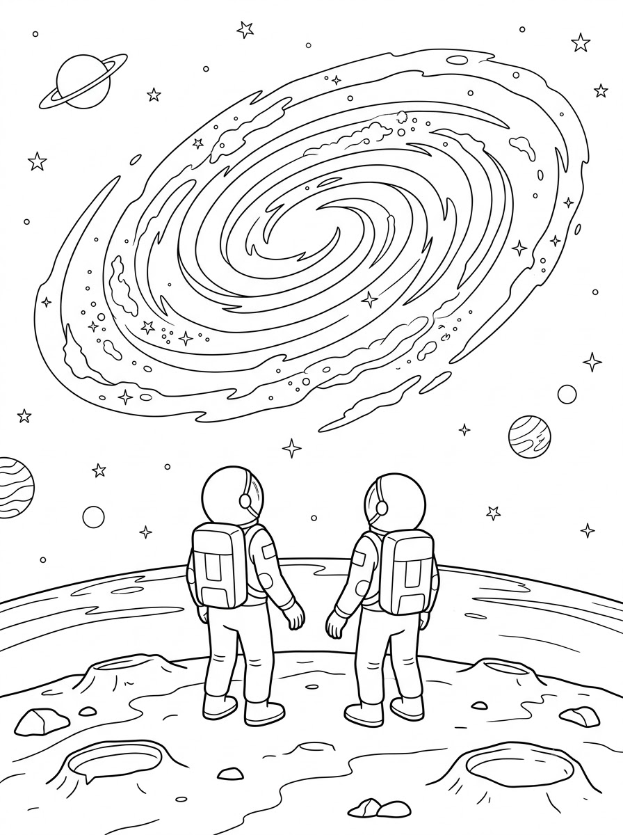 Galassia 2 disegno galassia da colorare per bambini