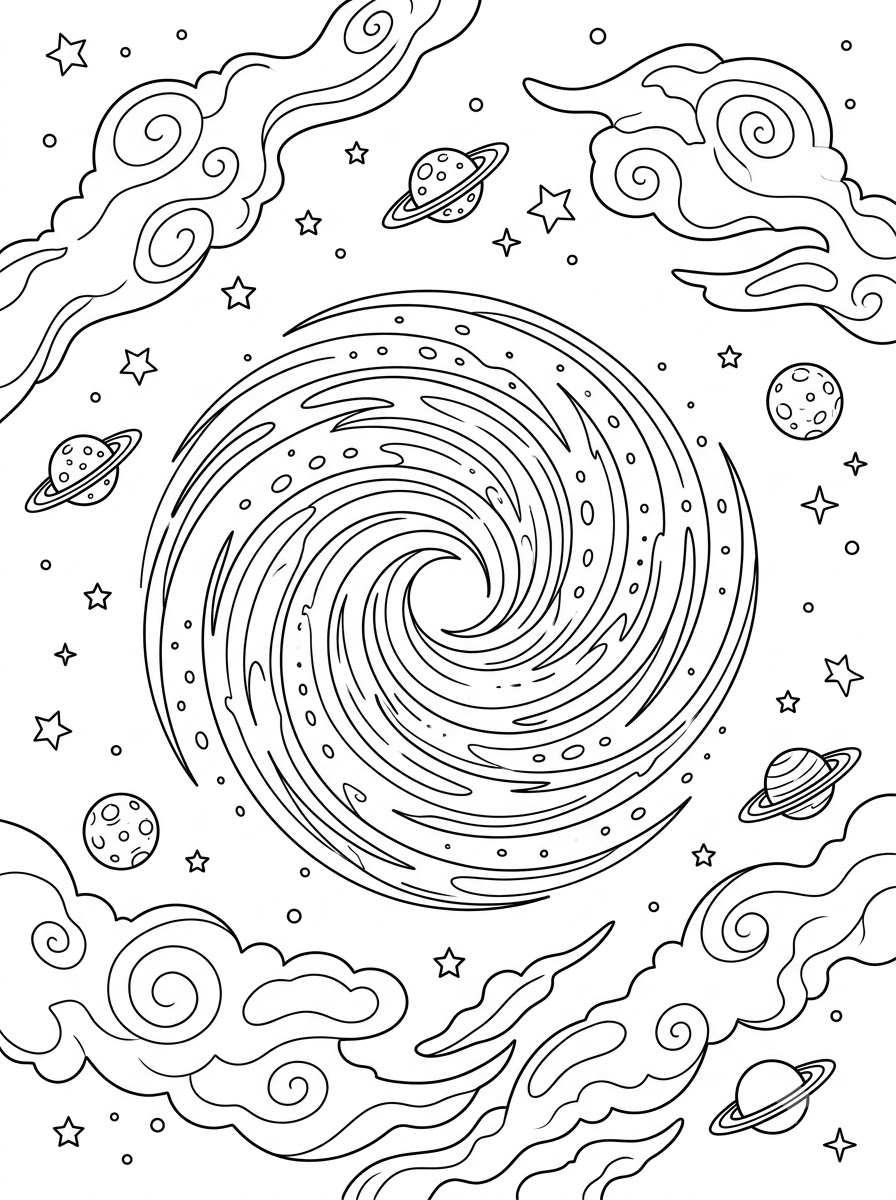 Galassia 12 immagini galassia da colorare e stampare