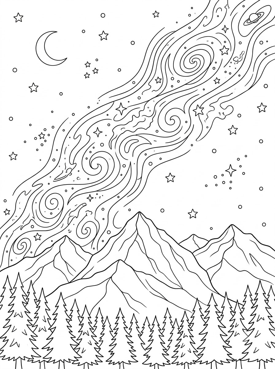 Galassia 13 galassia da colorare per bambini