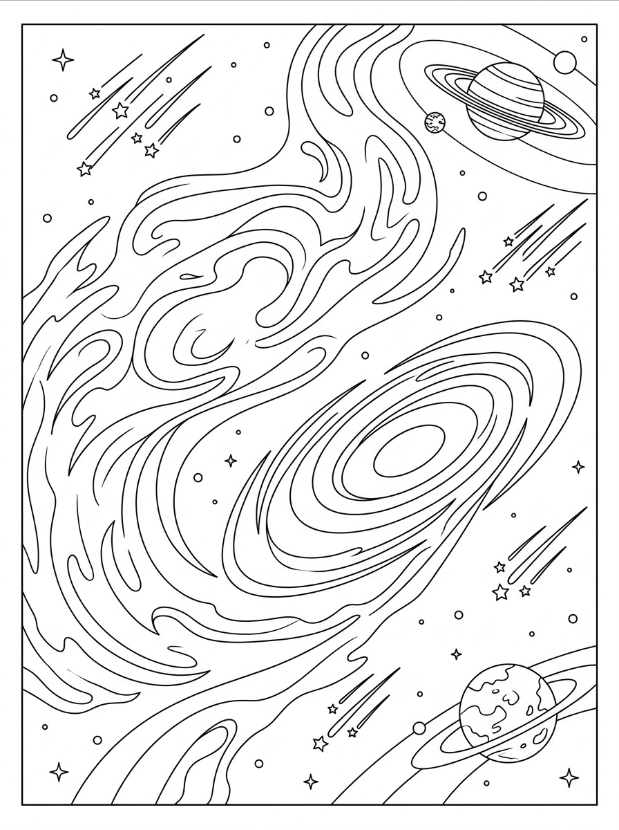 Galassia 22 immagini da stampare e colorare di galassia