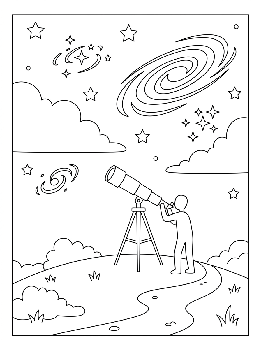 Galassia 15 galassia da colorare e stampare gratis