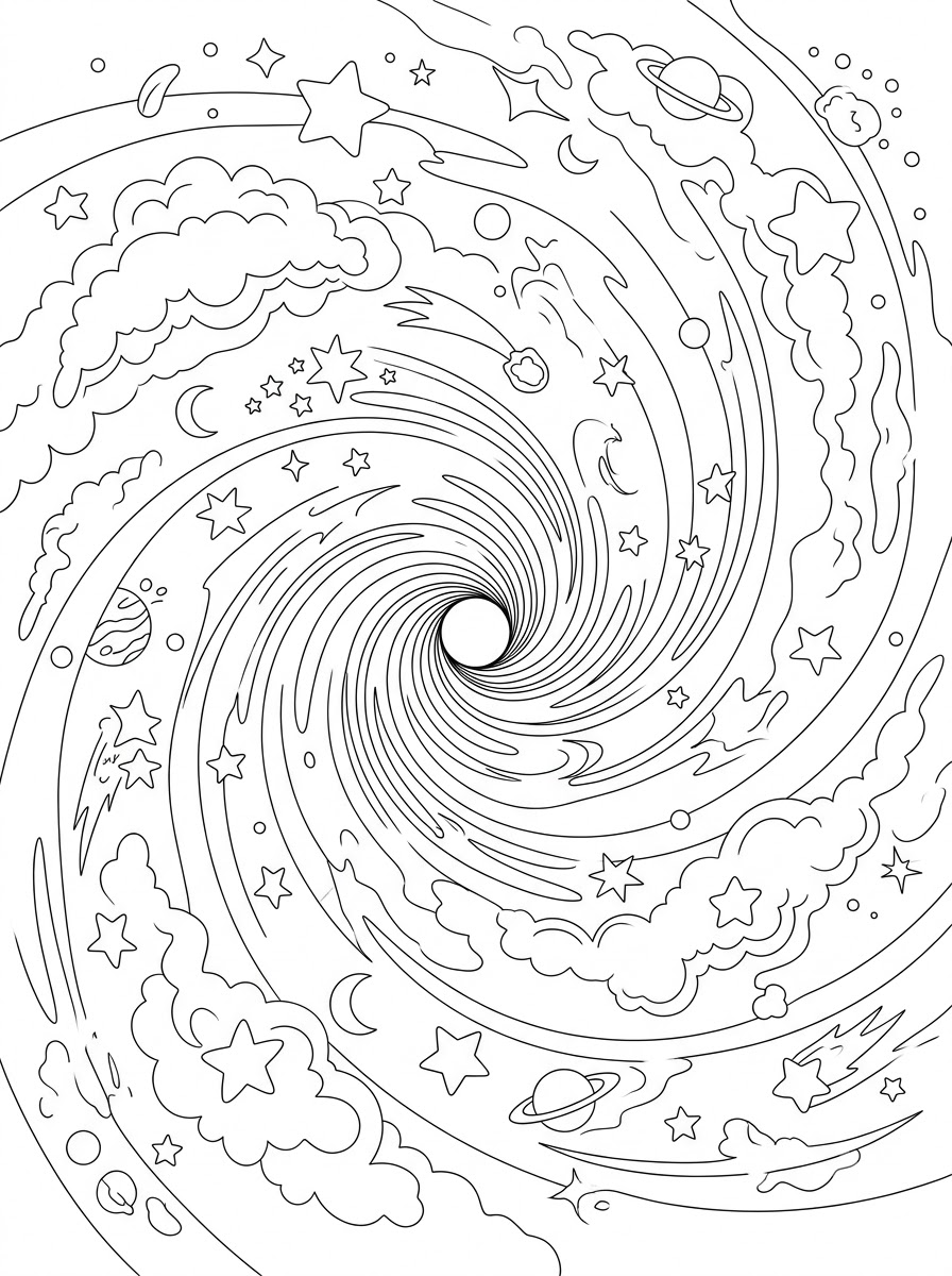 Galassia 9 disegni di galassia da colorare da stampare