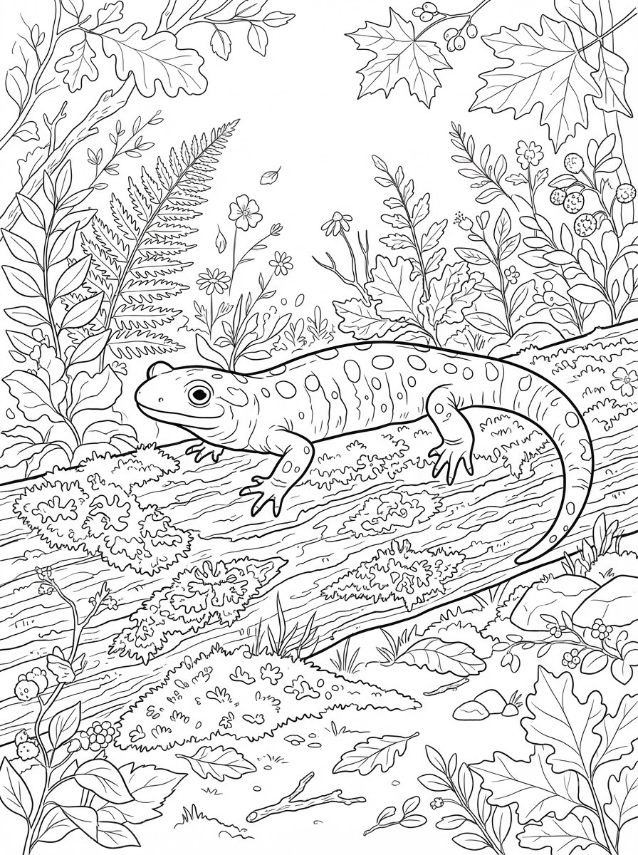 disegni salamandra da colorare e stampare