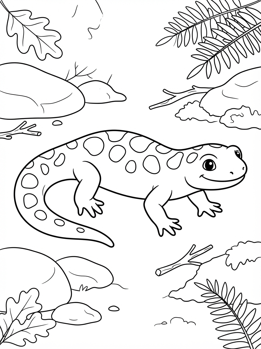 immagini di salamandra da stampare e colorare