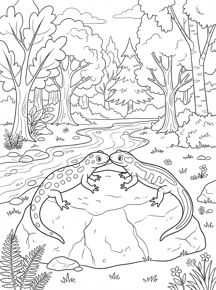 disegni salamandra da colorare pdf