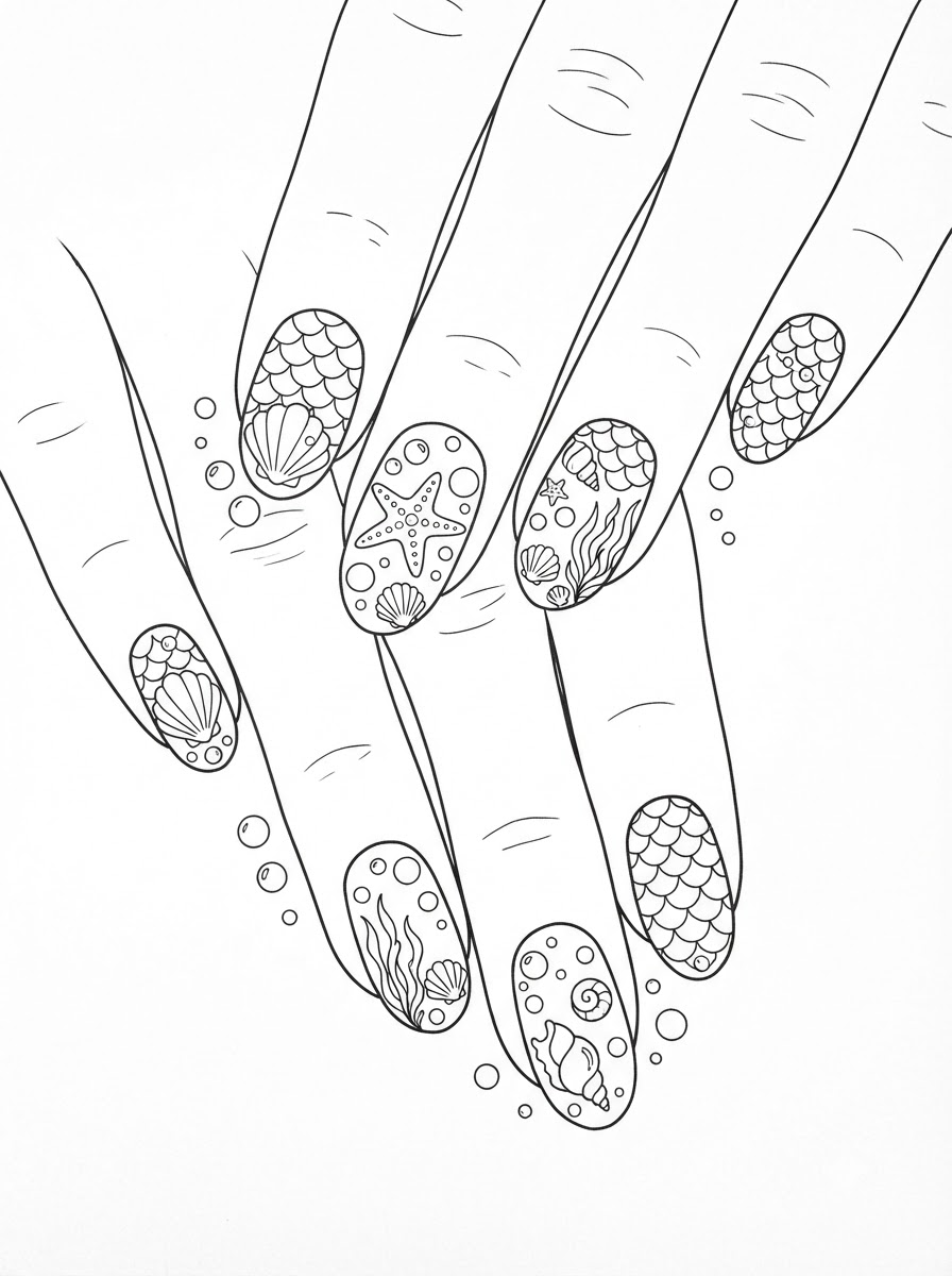 disegni da colorare unghie da stampare