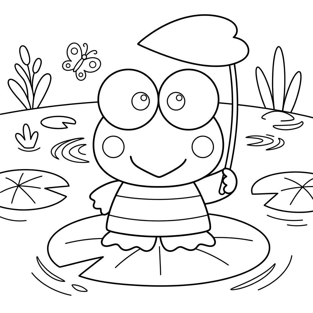 Keroppi da colorare thumbnail