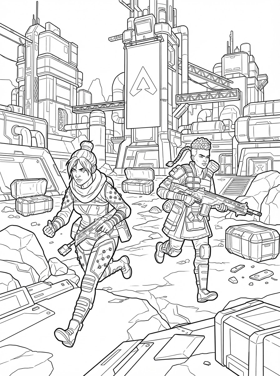 disegni facili di Apex Legends da colorare