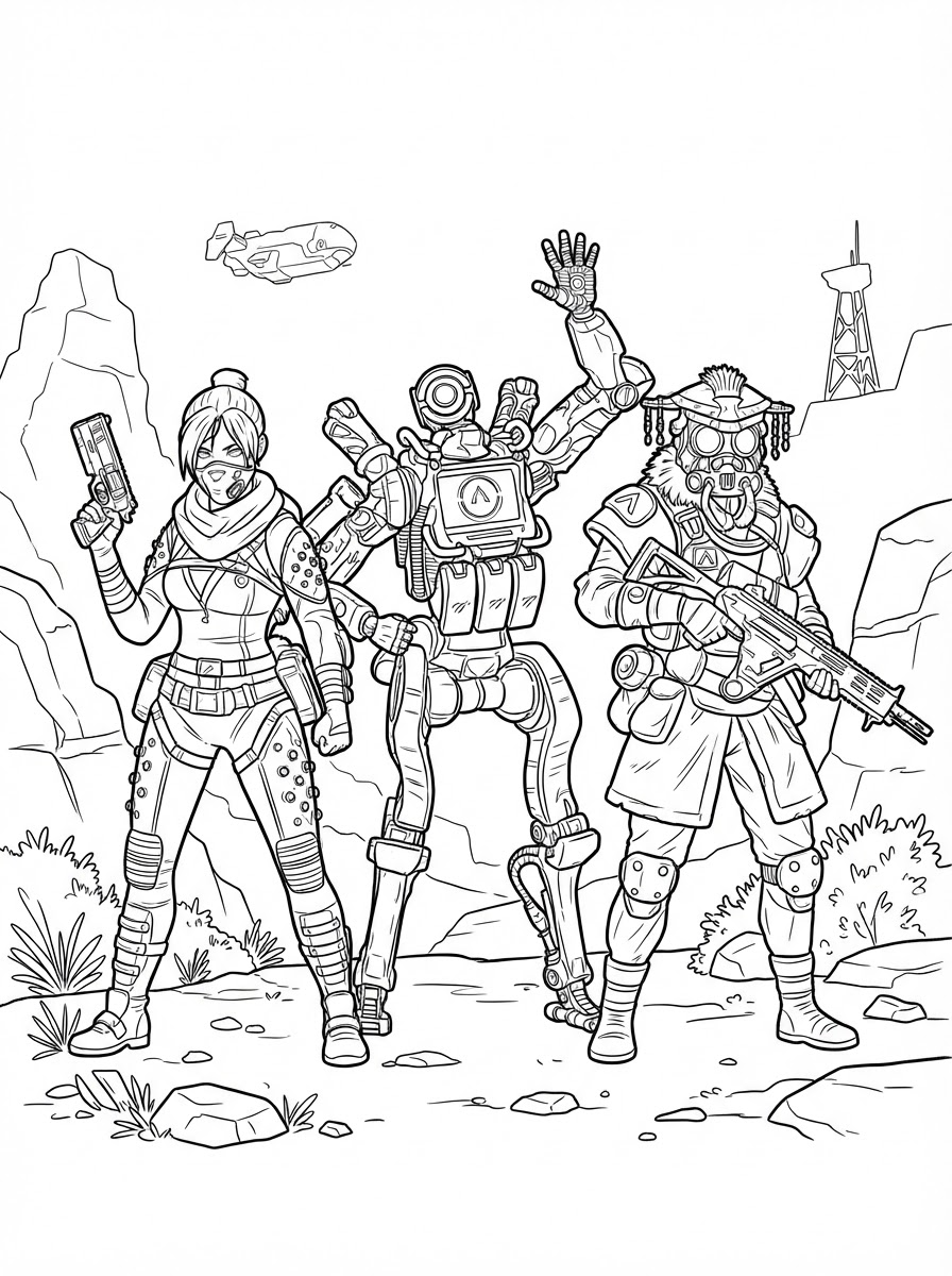 Apex Legends da colorare e stampare a4
