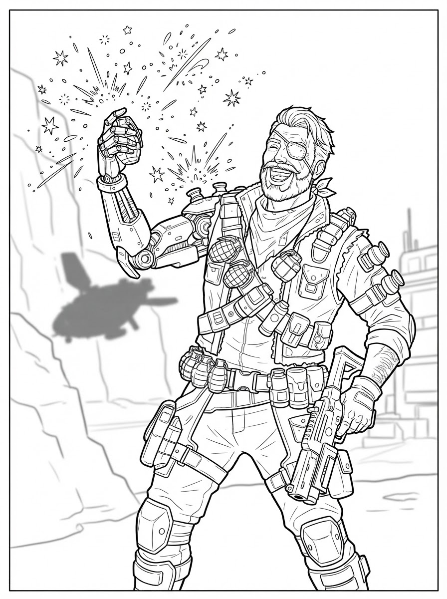 da colorare Apex Legends disegno facile bambini