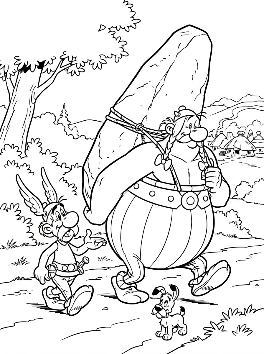 Asterix e Obelix 6 immagine da colorare Asterix e Obelix