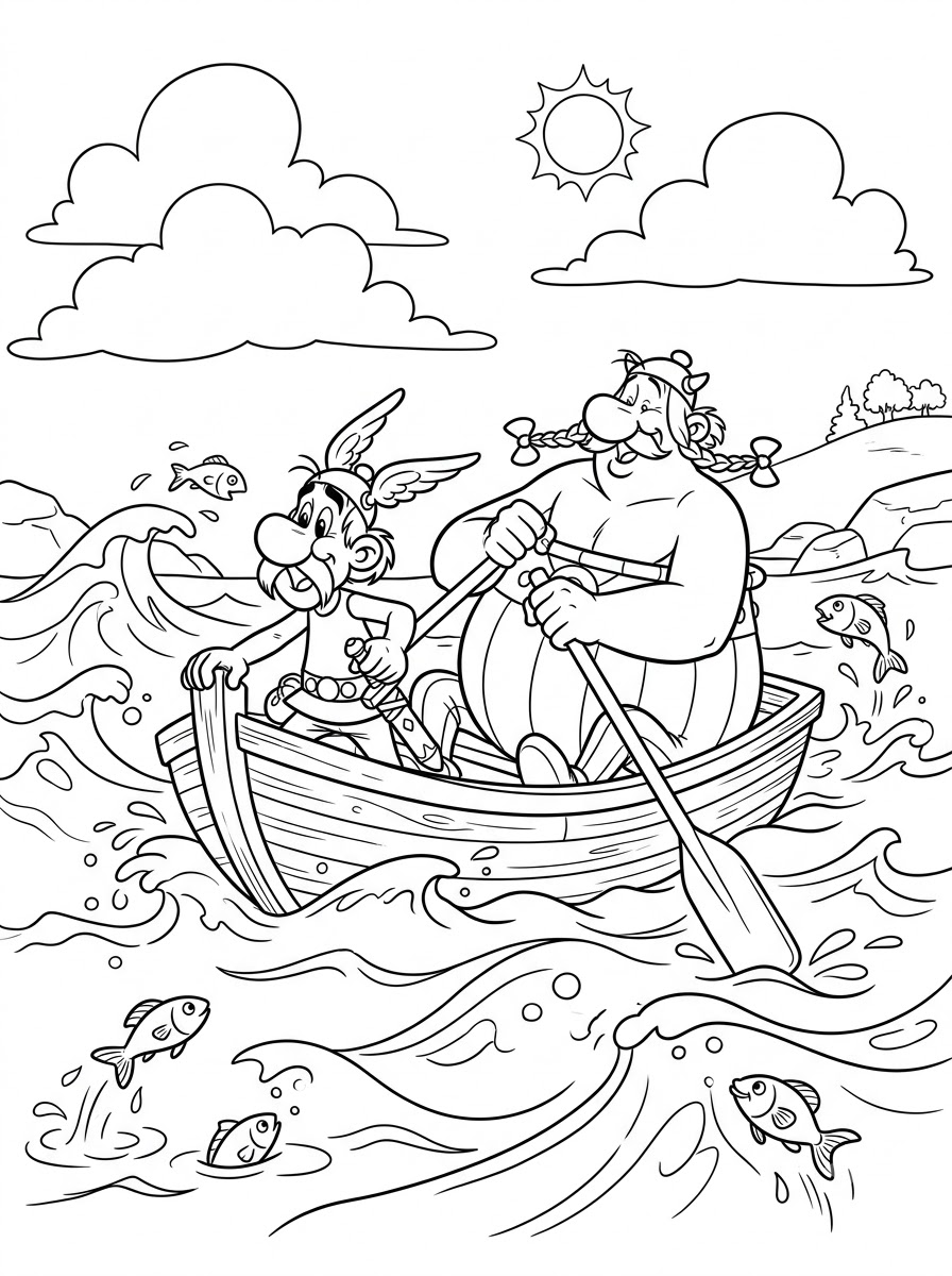 Asterix e Obelix 17 stampe da colorare per bambini Asterix e Obelix
