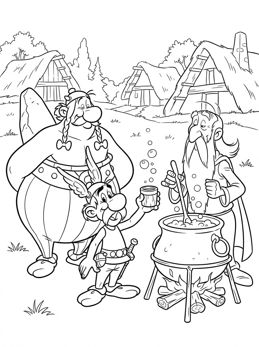 Asterix e Obelix 14 foto Asterix e Obelix da colorare
