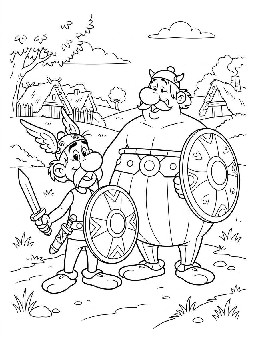 Asterix e Obelix 13 immagini Asterix e Obelix da colorare e stampare