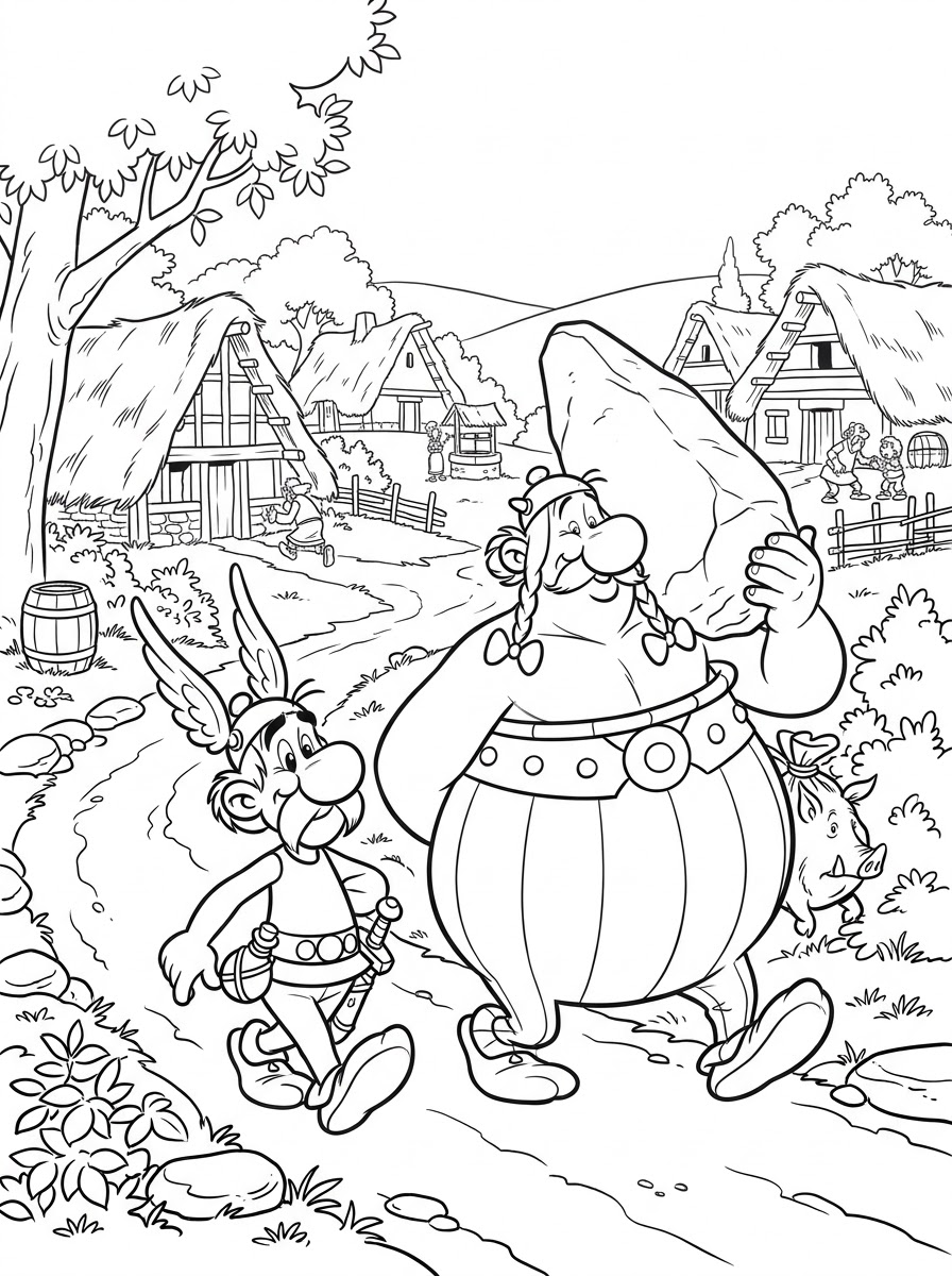 Asterix e Obelix 11 Asterix e Obelix disegni da colorare per bambini maschi 1