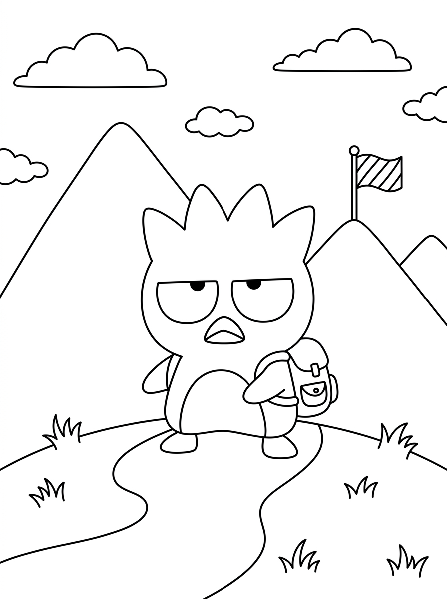 disegno Badtz Maru da colorare per bambini