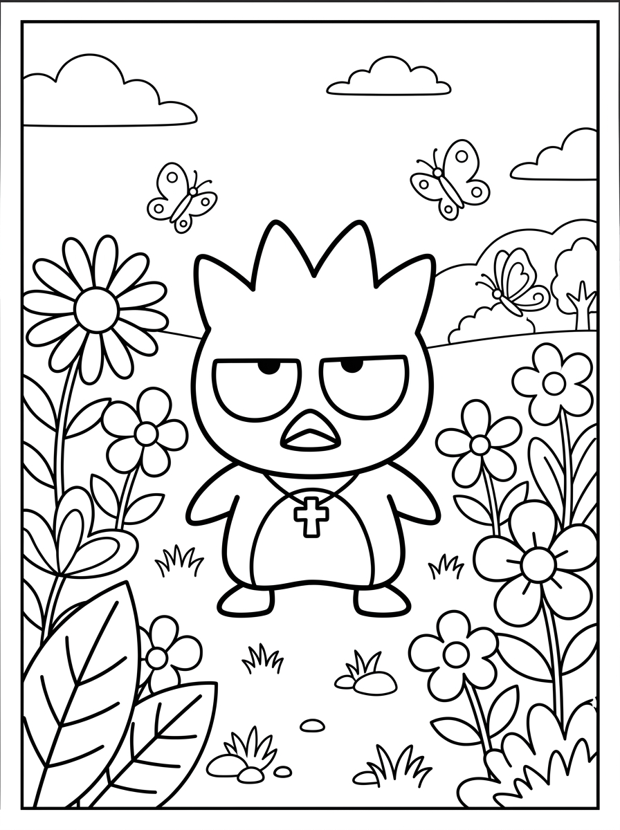 disegno di Badtz Maru da stampare e colorare 1