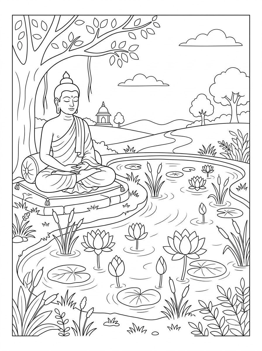 Buddha 14 Buddha disegno da colorare