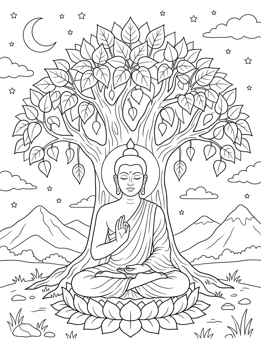Buddha 12 disegni Buddha da colorare gratis