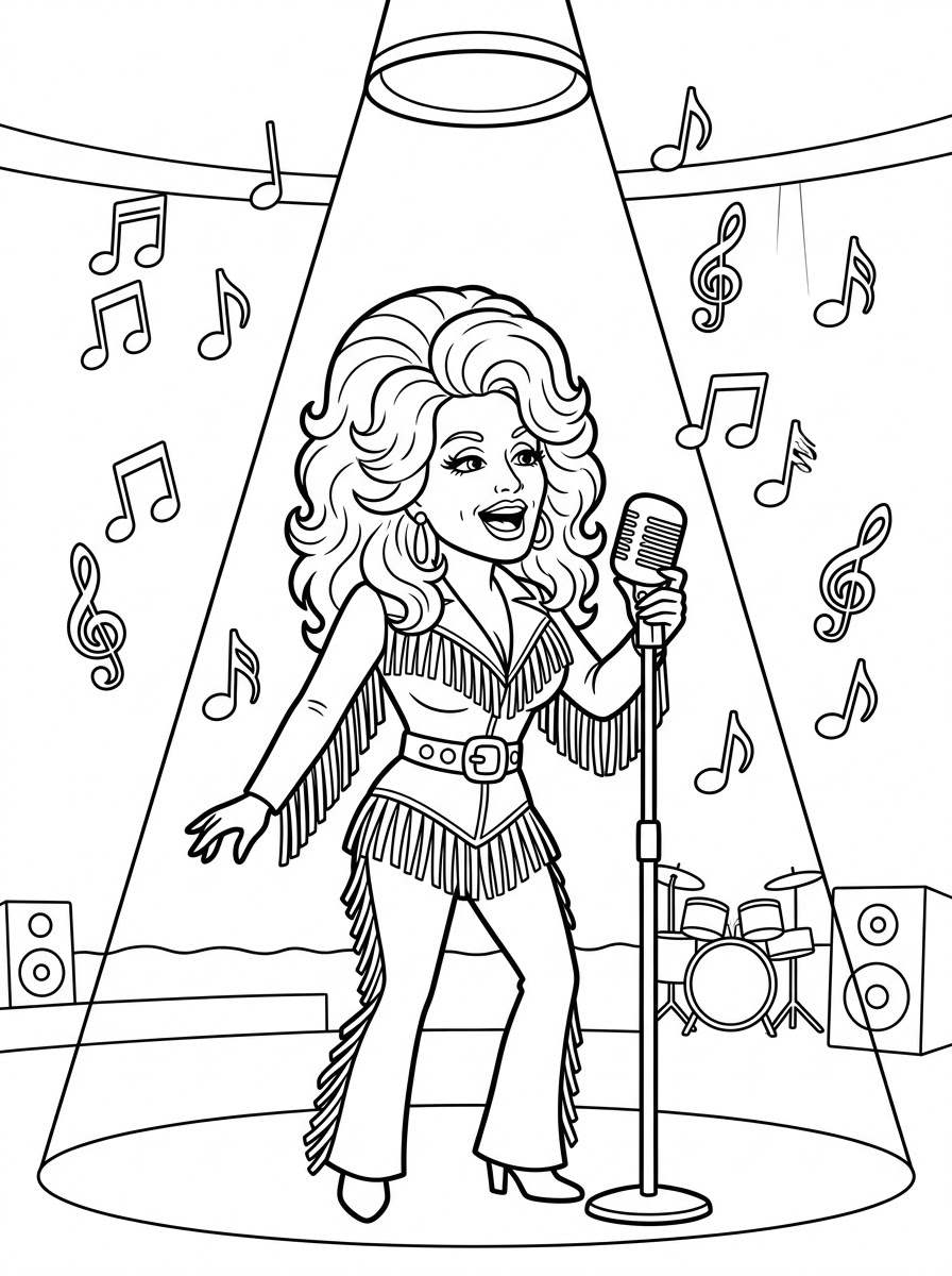 Dolly Parton da colorare