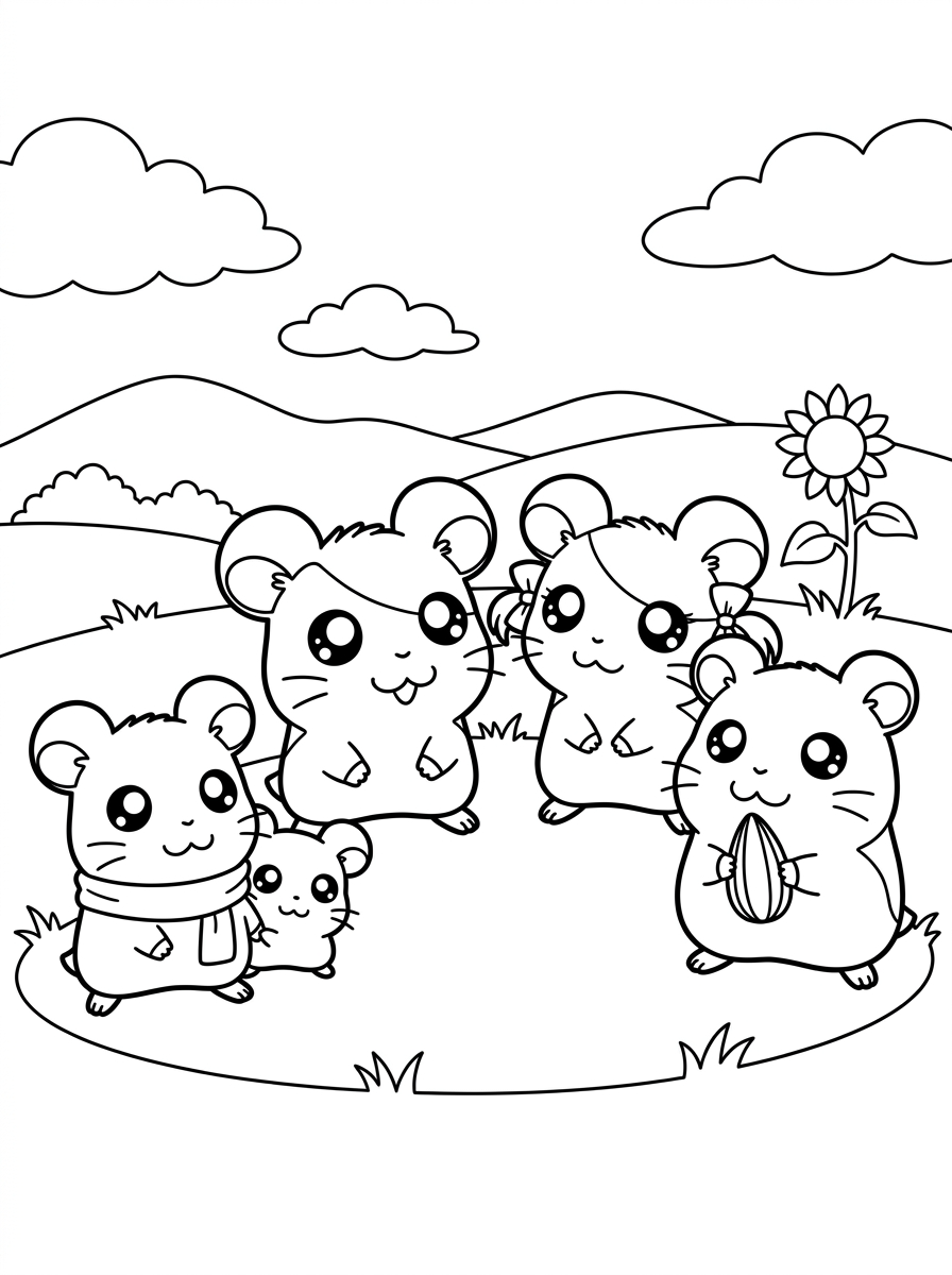 Hamtaro da colorare e stampare gratis