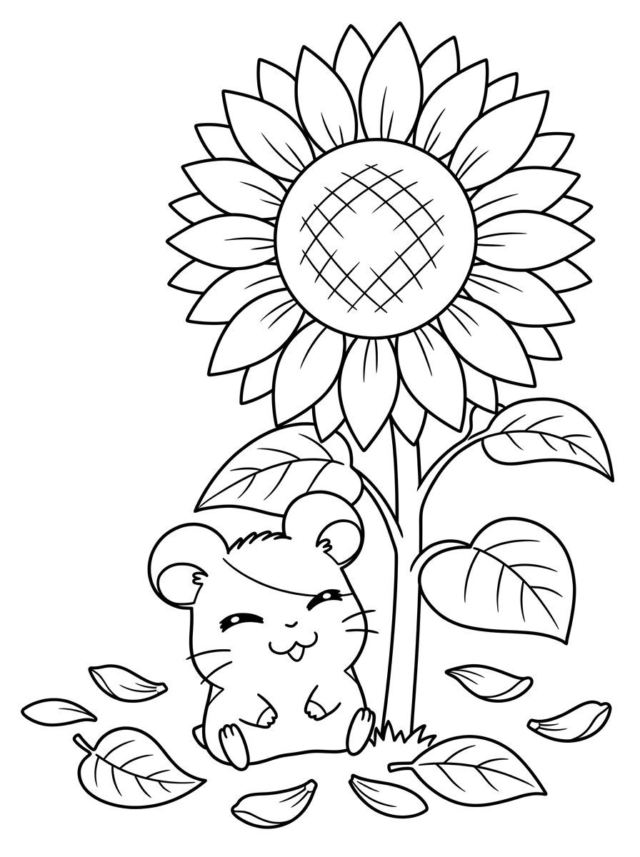 disegni da colorare Hamtaro da stampare