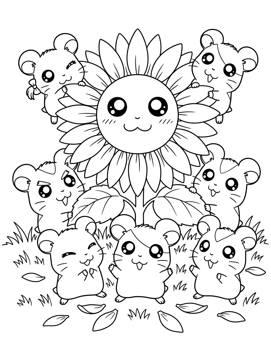 disegno Hamtaro da colorare per bambini 1