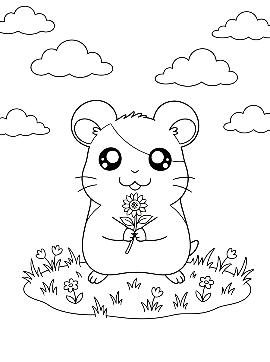 disegno Hamtaro da colorare per bambini