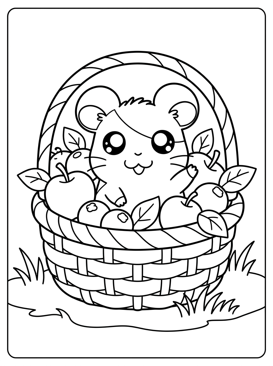 Hamtaro da colorare pdf gratis