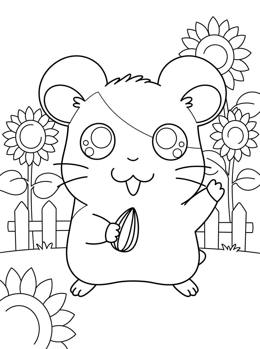 immagini da colorare di Hamtaro