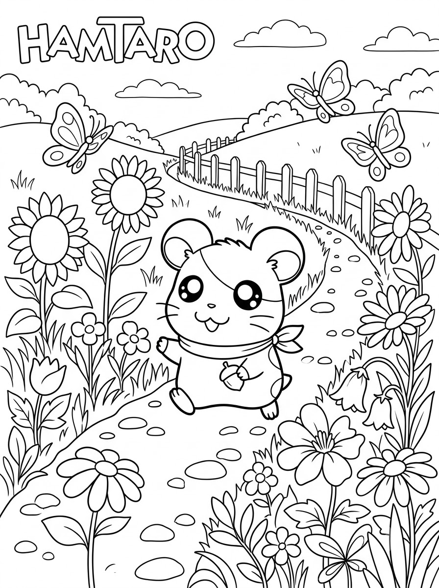immagini da colorare Hamtaro gratis
