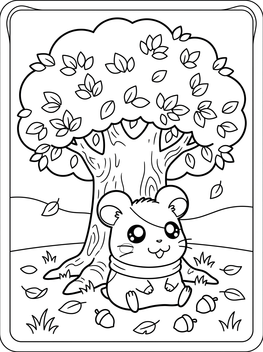 disegni da colorare Hamtaro per bambini