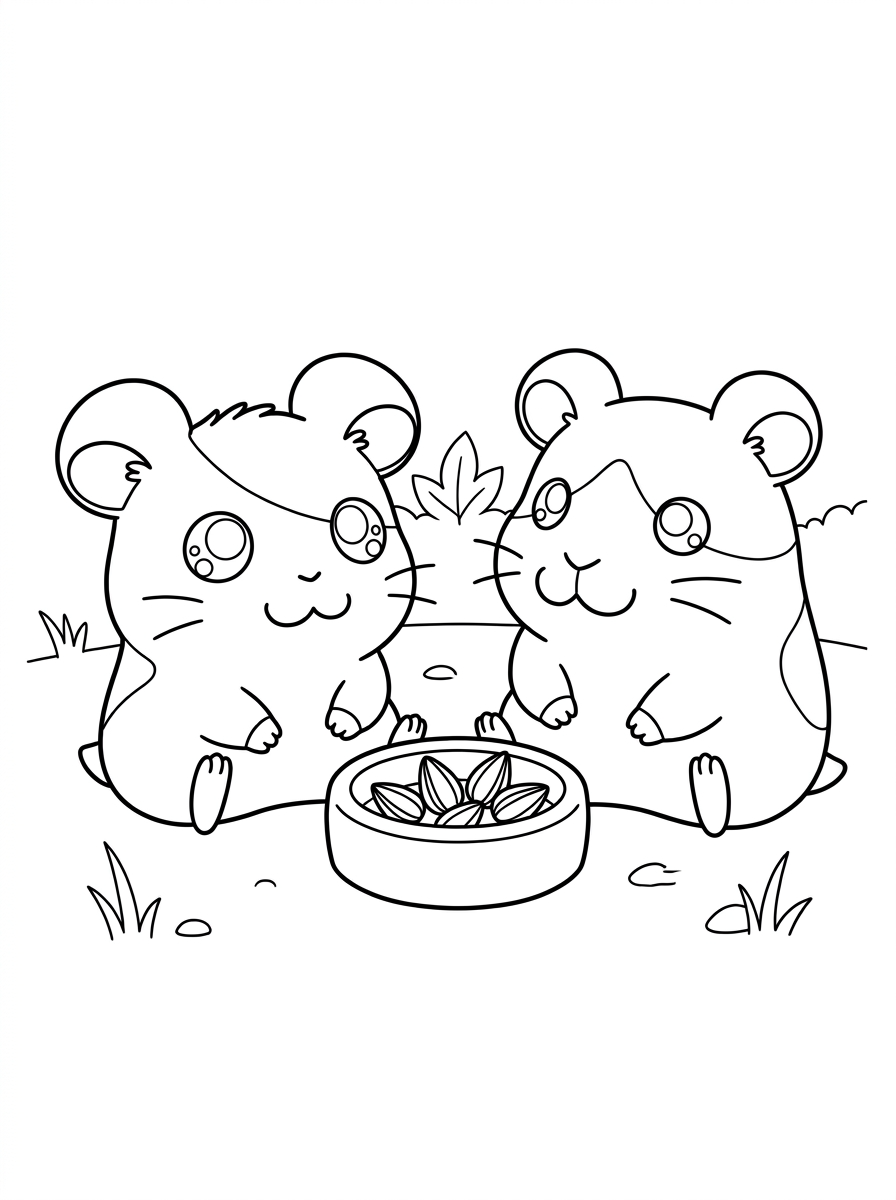 Hamtaro da stampare e colorare gratis