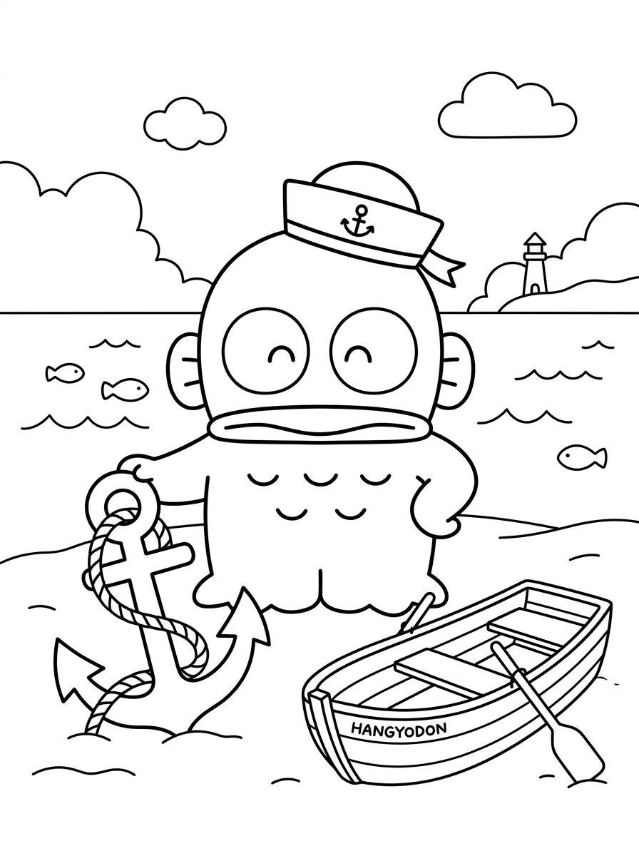 disegni da colorare Hangyodon pdf 1