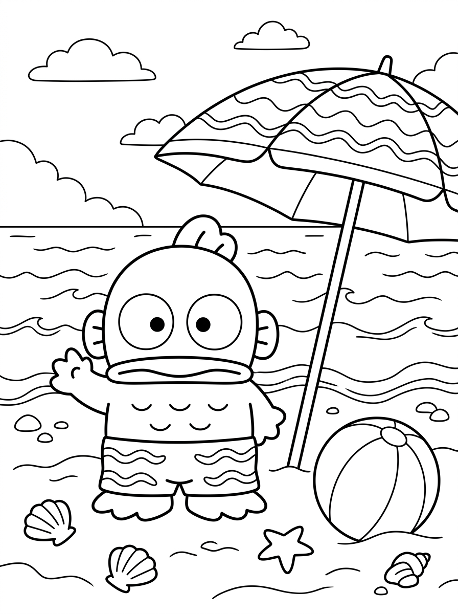 Hangyodon da stampare e colorare per bambini 1