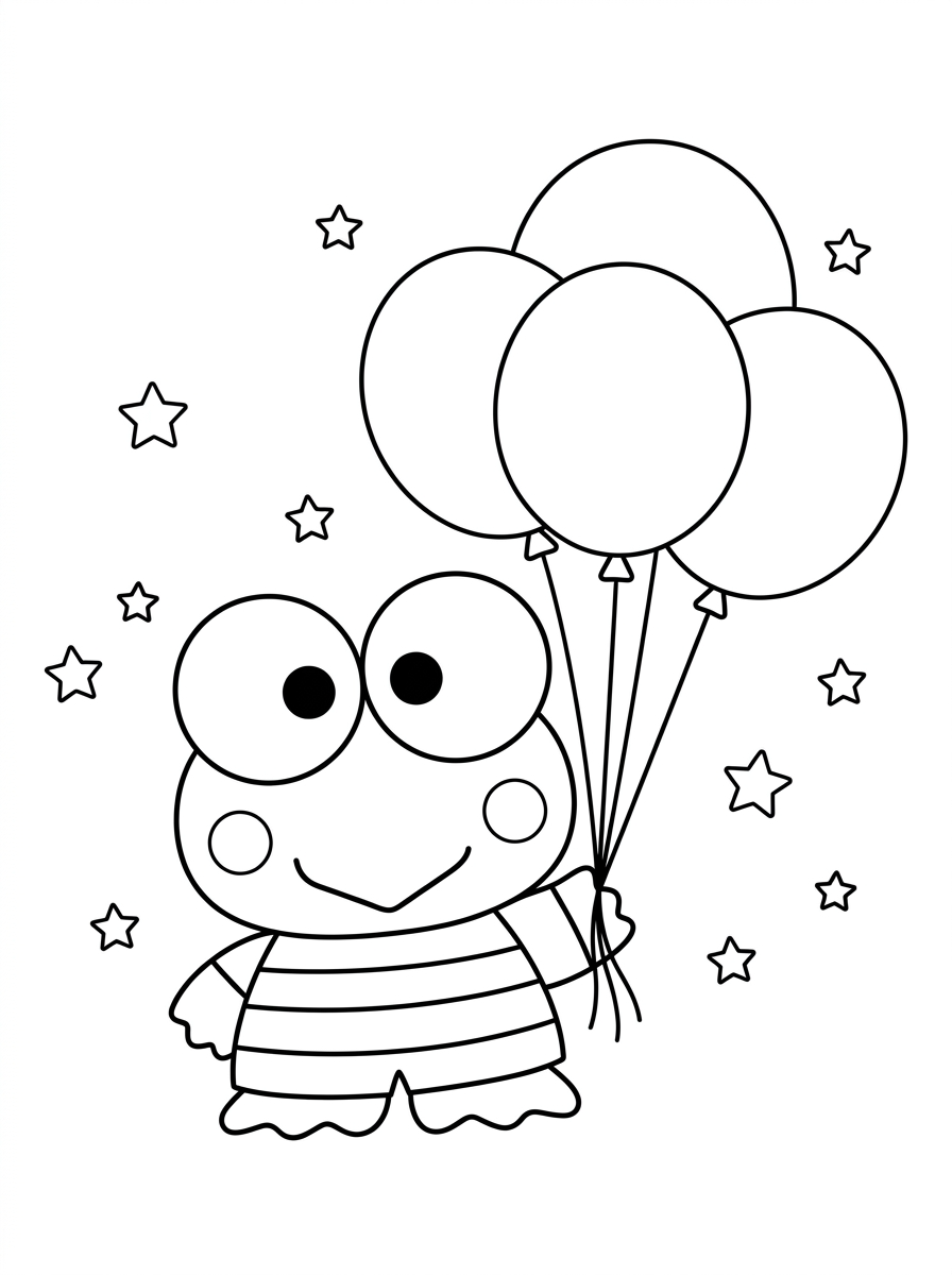 immagine da colorare Keroppi