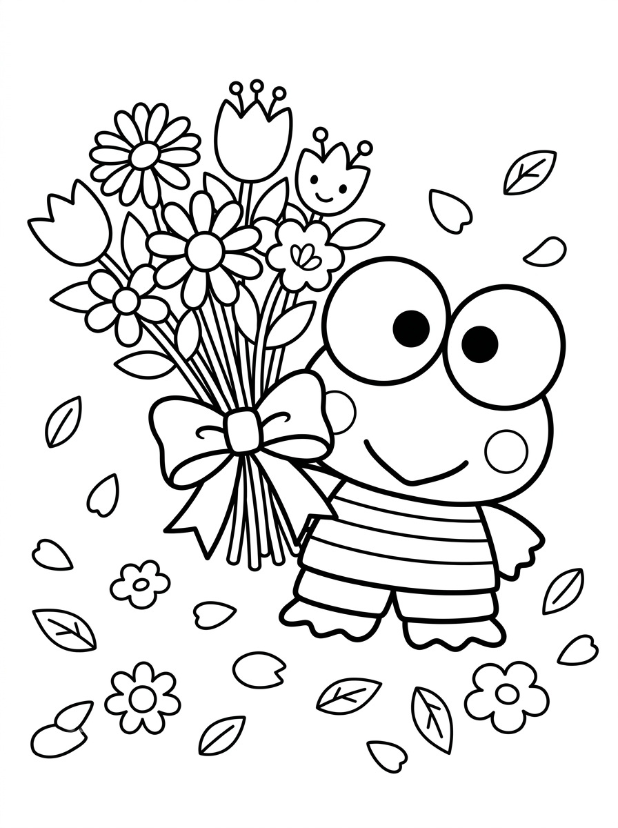 Keroppi da colorare e stampare