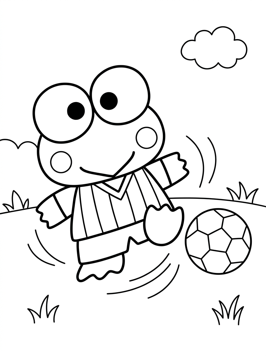 Keroppi disegno da colorare facile