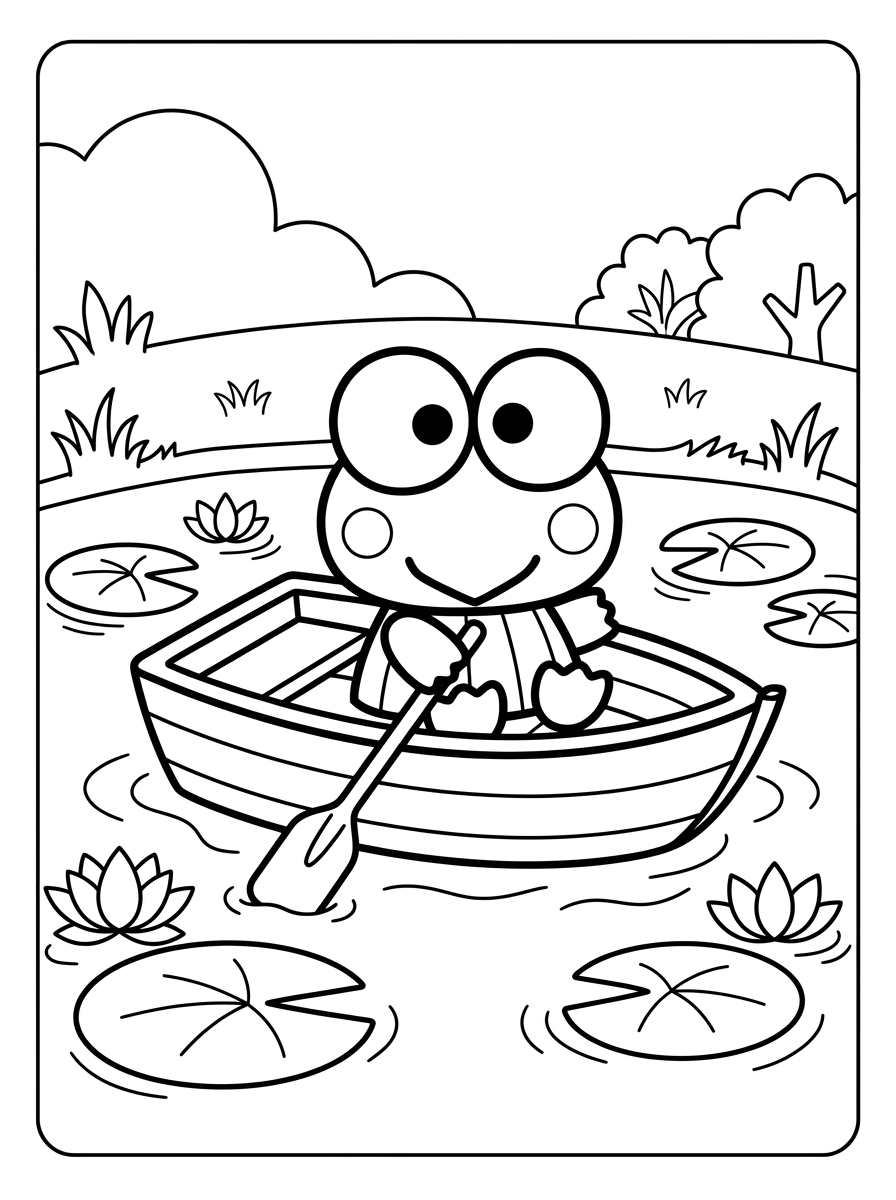 stampe da colorare per bambini Keroppi