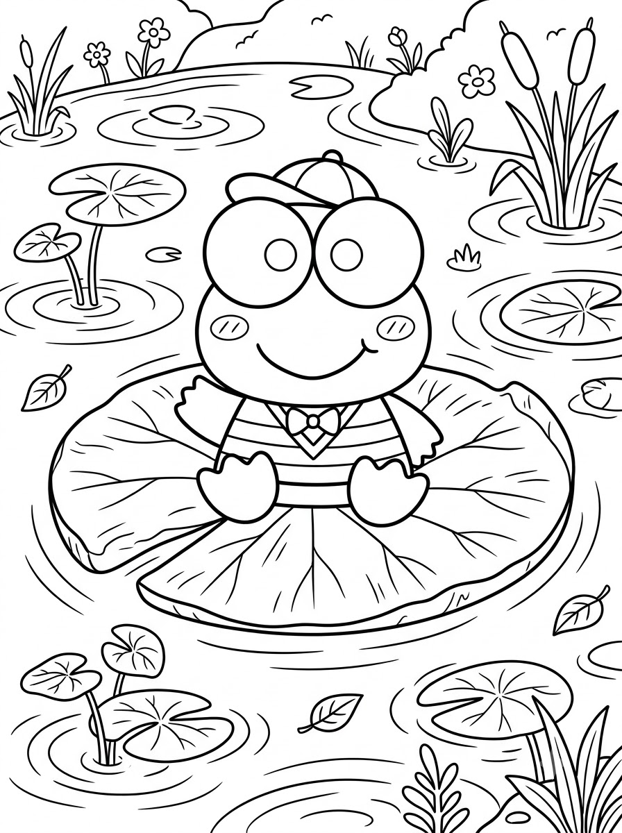 Keroppi da colorare e stampare gratis