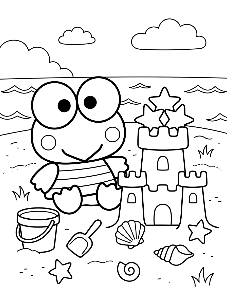 Keroppi da colorare facile