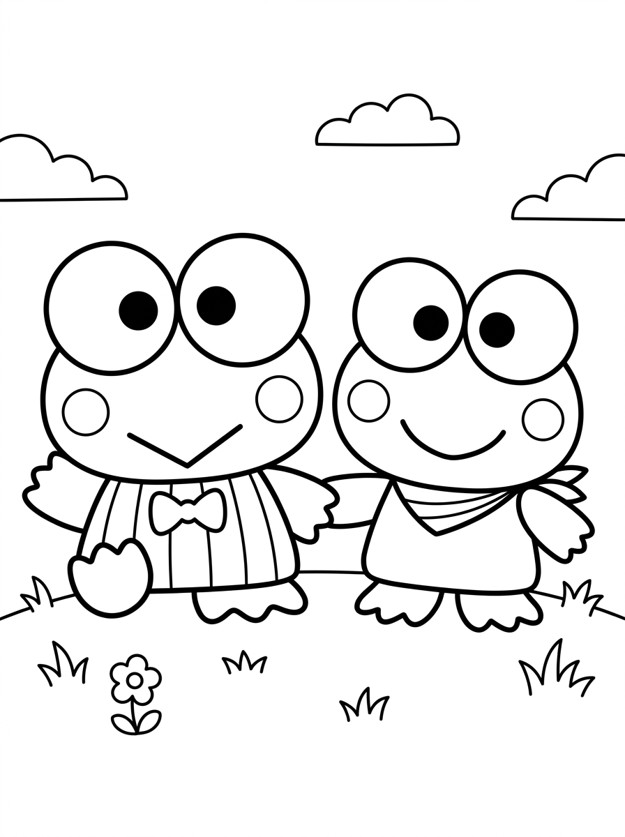 Keroppi da colorare 1