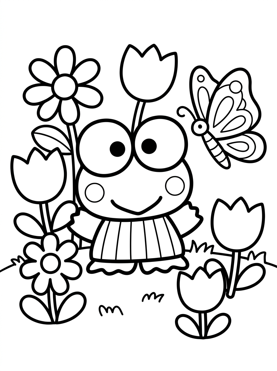 stampe da colorare per bambini Keroppi 1