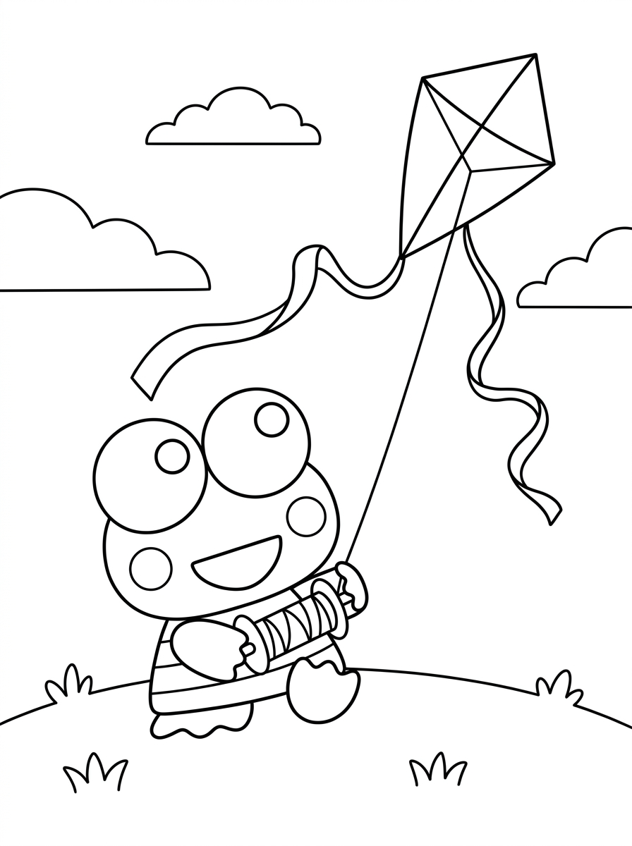 Keroppi da colorare pdf
