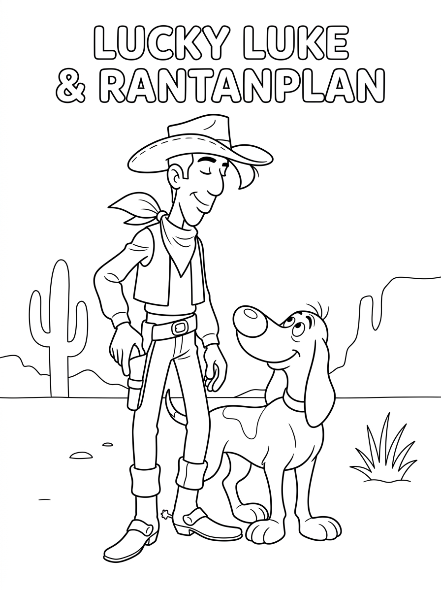 Lucky Luke 20 disegni di Lucky Luke da colorare