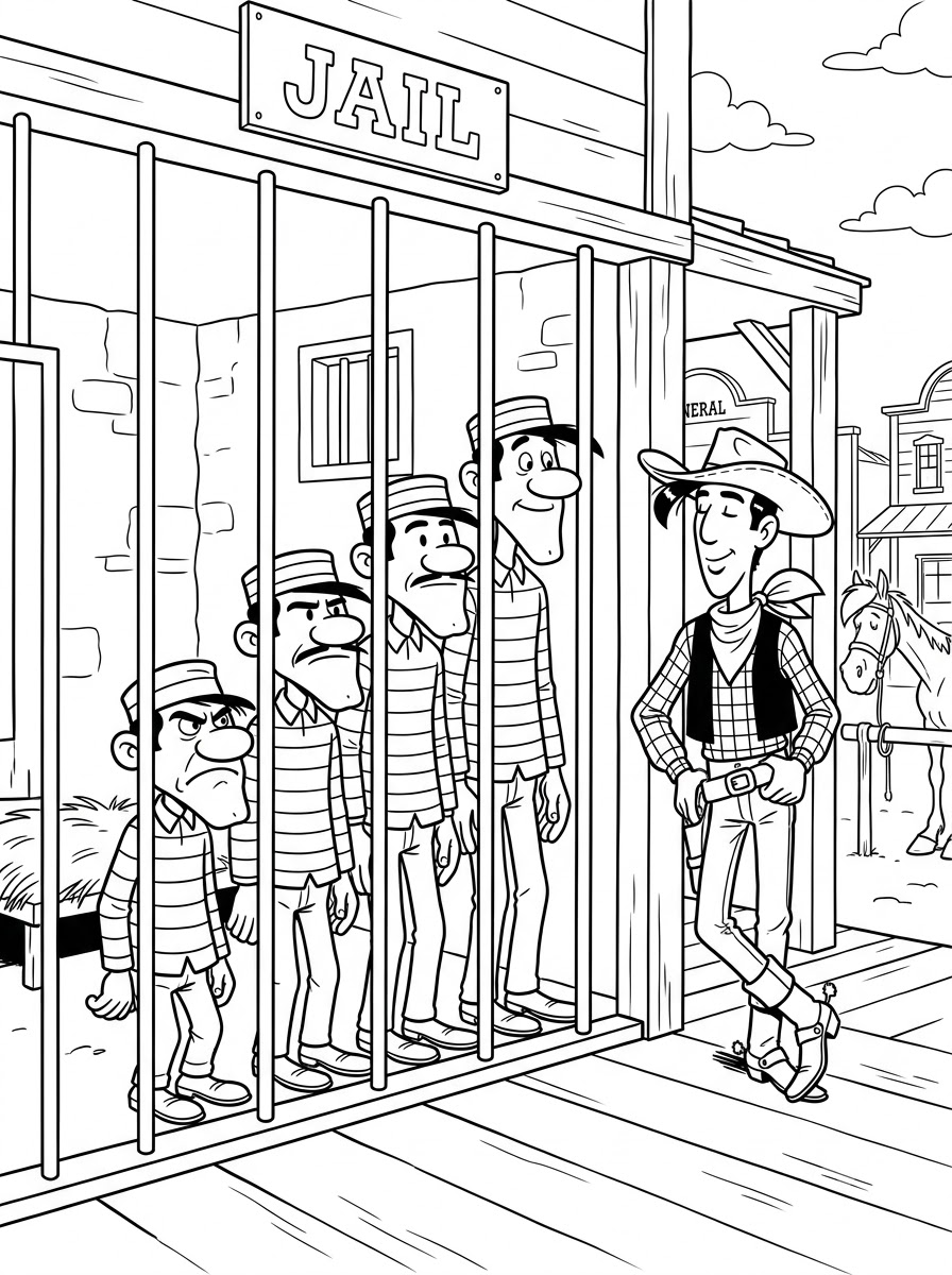 Lucky Luke 7 disegni Lucky Luke da colorare per bambini
